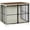 White Brown, variant on 46.9"XXL Wooden Dog Crate Furniture. Anti-chew as side end table ,Rustic Brown