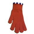 thumbnail image 2 of Gants Rouges Mitaines Gelée Hiver Doigts Nus Gants Tricotés pour Femmes Couleur Unie Protecteur d'Écran Chaud Coupe-Vent Cyclisme Doigt, 2 of 4