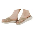 thumbnail image 2 of Leozcaa Women's Cross Strap Slides Sandals Summer Casual Outdoor Indoor Slippers Arch Support Beach Shoes, 2 of 7