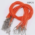thumbnail image 1 of CHUANK 10Pcs Leather Wax String Lobster Clasp Chain Pendant Necklace Rope Cords DIY 2MM-coffee-2mm, 1 of 9