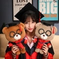 thumbnail image 2 of 33cm Dr. Oso de peluche Kawaii Panda de peluche suave Uniforme de despedida de soltero Oso de peluche Graduación Niños Regalo de recuerdo zhangyuxiang LED, 2 of 2