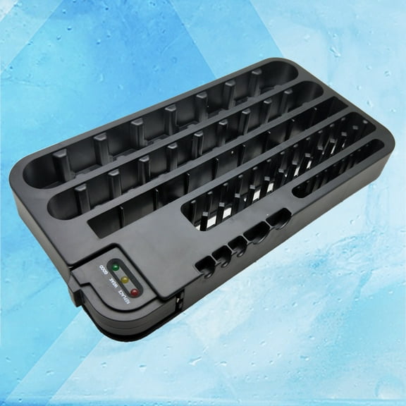 NICEXMAS 72Pcs Battery Storage Organizer Case with Tester Wall Mountable Black