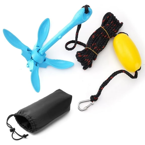 Kayak Marine Anchor,3.5 lb Folding Anchor Accessories with 30 ft Rope for Fishing Kayaks, Canoe, Jet Ski, SUP Paddle Board and Small Boats