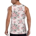 thumbnail image 3 of Gaeub Rose Flowers Men's Athletic Tank Top, Workout Sleeveless Shirts, Running Tank Tops for Gym, Running, Training - 3X-Large, 3 of 9