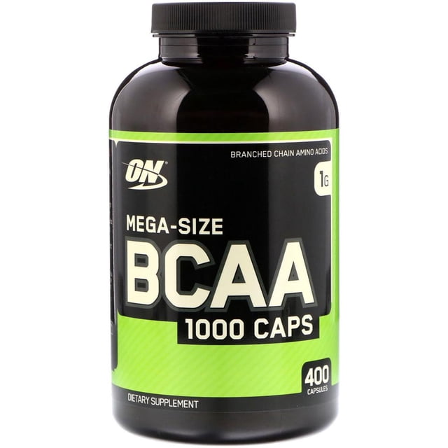 Aminoácidos Ramificados BCAA's Optimum Nutrition Mega Size 400 caps