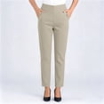 thumbnail image 3 of Taqqpue p Womens High Waist Trouser Pants Dress Pants for Women Office Straight Leg Trousers Elastic Waist Dress Slacks for Women Work Casual, 3 of 7