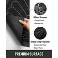 thumbnail image 4 of Door Mat Outdoor Indoor Entrance Doormat-Semicircular Durable Rubber Non Slip Front Door Mat for Outside Inside Entry Entryway Dirt Trapper WelcomeMat for Muddy Paws and Shoes-Black 24”x47”, 4 of 14