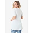thumbnail image 2 of Roaman's Women's Plus Size Eyelet Swing Tee, 2 of 6