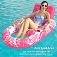 thumbnail image 4 of Inflatable Pool Float Adult - Pool Floaties Lounger Floats Raft Floating Chair Water Floaties for Swimming Pool Lake Lounge Float with Cup Holders Beach Pool Party Toys for Adults (Pink), 4 of 7