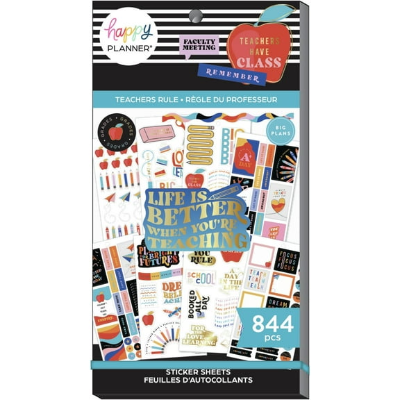 Happy Planner Sticker Value Pack 30/Sheets-Teachers Rule