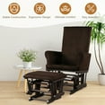 thumbnail image 6 of Gymax Glider and Ottoman Cushion Set Wooden Baby Nursery Rocking Chair Brown, 6 of 10