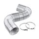 thumbnail image 1 of Cenipar Manguera de ventilación para secadora, 4 pulgadas, manguera de ventilación para conductos, lámina de aluminio flexible, sin aislamiento (4 pulgadas, 10 pies) con 2 abrazaderas, 1 of 1