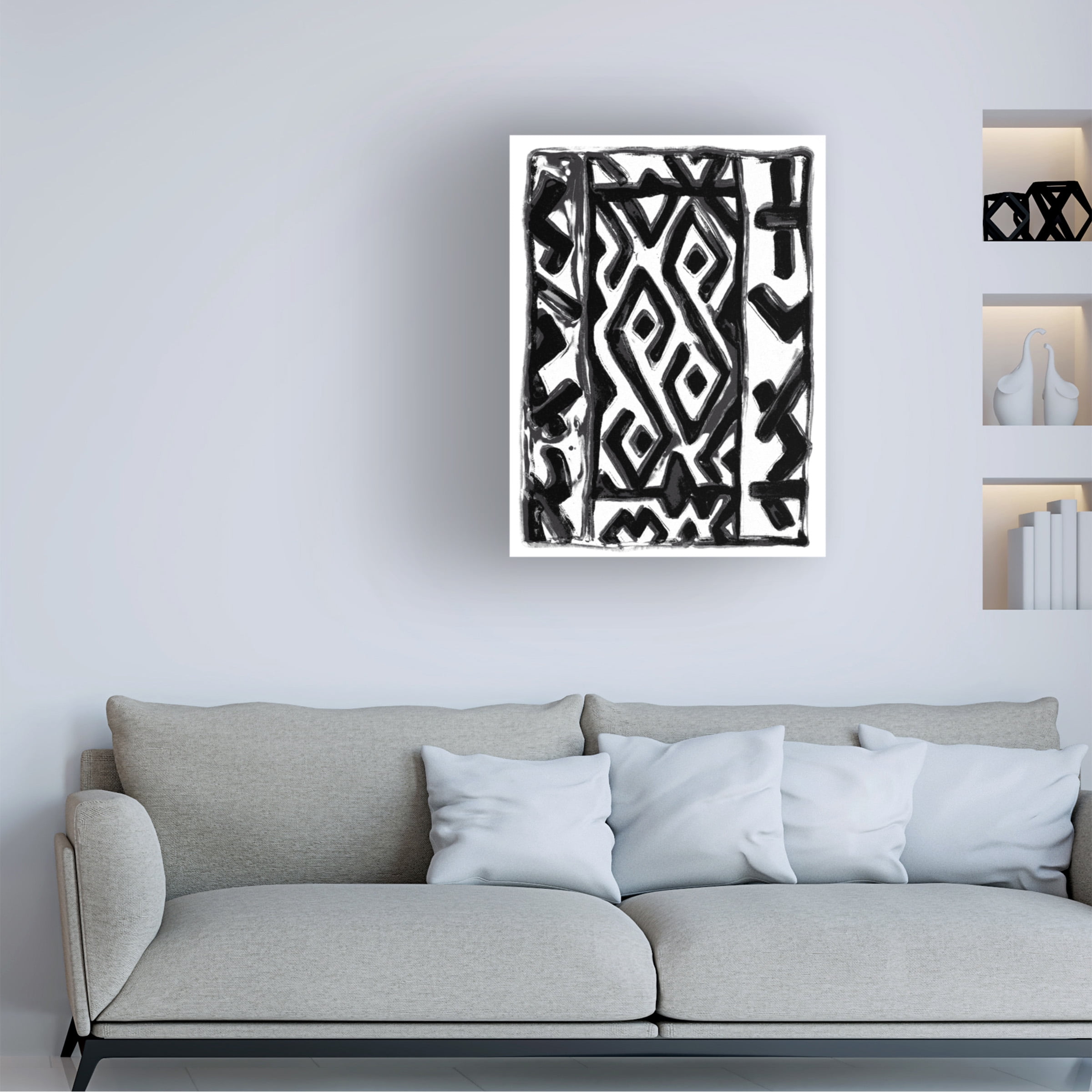 Stellar Design Studio 'African Textile Woodcut V' Canvas Art