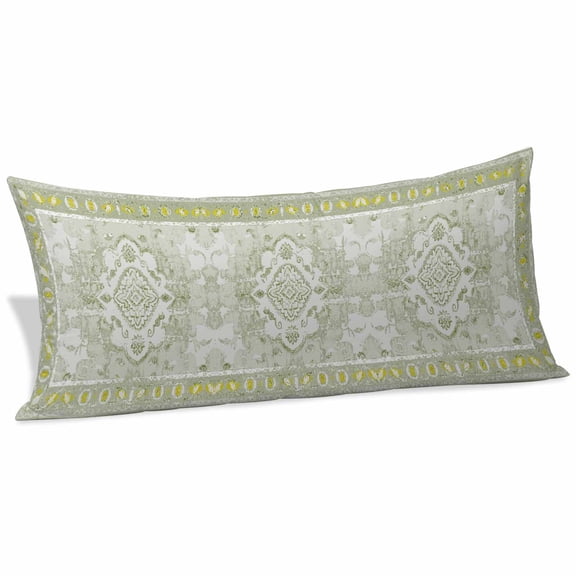 Sage Green Body Pillow Covers 20"x54", Boho Retro Abstract Floral Ethnic Soft Brushed Microfiber Breathable Throw Pillow Covers, Pillowcase with Zipper for Couch Sofa Bedroom Living Room