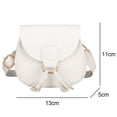 thumbnail image 2 of Bolso bandolera de piel para niñas con borlas Monedero para niñas pequeñas, 2 of 5