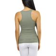thumbnail image 2 of ToBeInStyle Womens Essential Ribbed Racerback Versatile Layering Cotton Blend Tank Top, 2 of 6