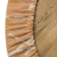 thumbnail image 4 of Ambesonne Emoji Fitted Round Tablecloth, Collage Themed Triangles Art, 36"- 40" Diameter, Ruby Peach and Amber, 4 of 4