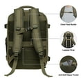thumbnail image 5 of KAUKKO Canvas Travel Backpack, Personal Item Airline Approved, Carry On Backpack with Multi-Pockets and Shoe Pouch, fit 15.6 inch Laptop, 40L Weekender Bag, 11-ARMYGREEN, 5 of 5