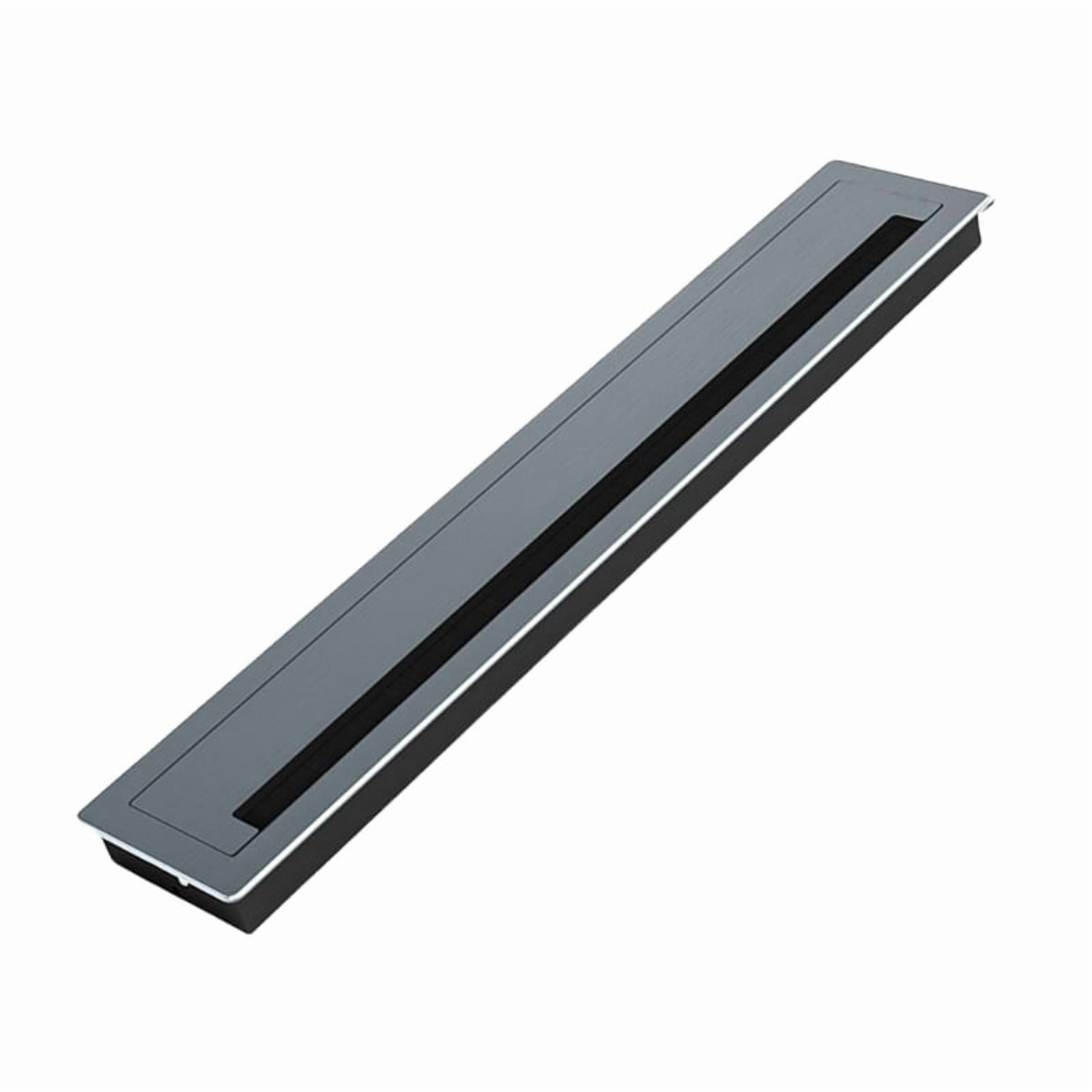 Thickening Desk Cable Management Grommets with Brush Homes Office Cord Organizer Inserts Rectangle Cable Hole Covers