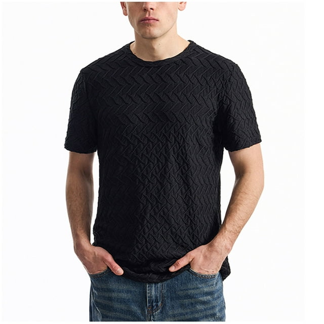pstuiky camisetas para hombre, Camiseta y blusa informales de cuello redondo para hombre, color liso, para fitness, deportes, pantalones cortos y mangas camisas casuales para hombre s