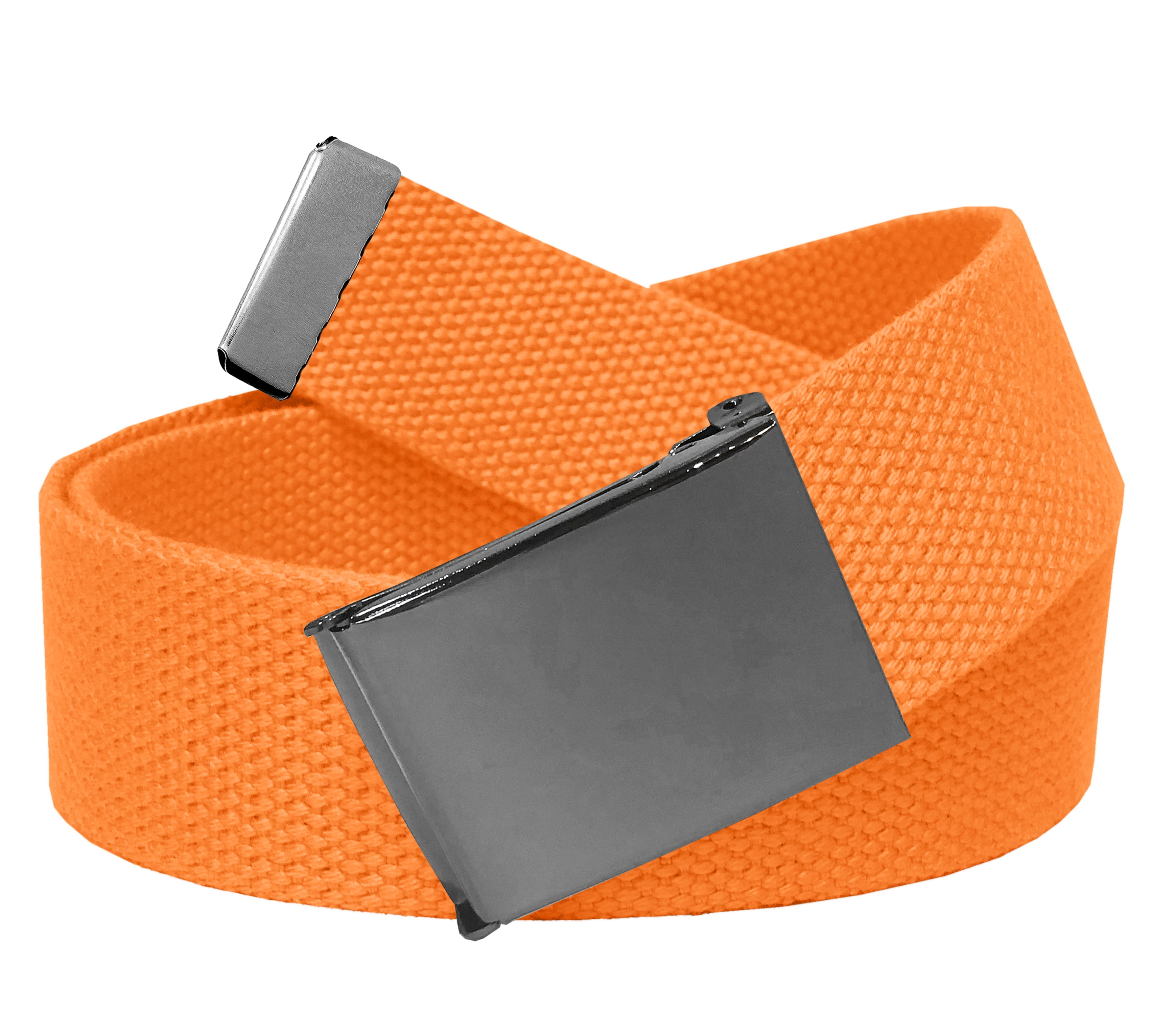 Men's Golf Belt in 1.5 Polished Pewter Flip Top Buckle with Canvas 