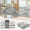 thumbnail image 3 of Findosom 2'x6' Runner Rugs for Hallway Machine Washable Runners Rug,Vintage Runner Rug Non Slip Kitchen Runner Rug Medallion Carpet Runner for Bedroom Laundry Entrance,Gray, 3 of 7
