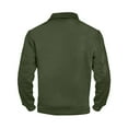 thumbnail image 3 of Men Quarter Zip Pullover Vintage Solid/Graphic Long Sleeve Workout Hoodie Sweatshirt With Pockets Army Green L, 3 of 3