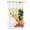 Beige, Orange, Pink, variant on No Hook Shower Curtain, Summer Beach Sunset Small Shower Curtains with Snap in Liner, Tropical Palm Coastal Surfboard Flowers Waterproof Washable Fabric Bathroom Curtain Set, 36" x 72"