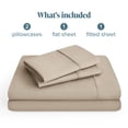 thumbnail image 3 of Bare Home Premium 1800 Collection 4-Piece Bed Sheet Set, King, Pebble, 3 of 11