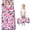 Pink and Purple Leopard Print, variant on Black and Brown Leopard Print Teens Toddler Nap Mat with Pillow, Sleeping Mat Bag for Preschool Daycare 59"x22"