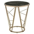 thumbnail image 2 of ACME Cicatrix Round End Table in Black and Champagne, 2 of 5