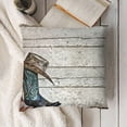 thumbnail image 3 of YINGXI Decorative Throw Pillow Case, Traditional and Boots Art Photo, Couch Bedroom Living Room , Brown Black 18x18in, 3 of 5