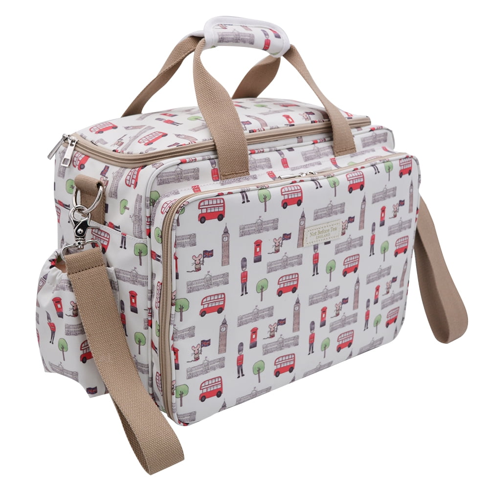 Not Before Tea Changing Pad Included Inside Zipper Pockets Tote Diaper Bags,  Animal Print Off-White - Walmart.com