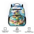 thumbnail image 6 of Jeiento Sea Turtle 13.5 Inch Toddler Backpack for Kindergarten, Lightweight Preschool School Bag for 2-5 Year Old Kids, Bookbag with Top Handle, 6 of 7