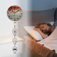 thumbnail image 3 of Non-Ticking Silent Wall Clocks Personalized Analog Round Clock Battery Operated Clocks Decorative for Kitchen,Office-Colorful Rustic Wooden With Distressed Wooden(14inch), 3 of 4
