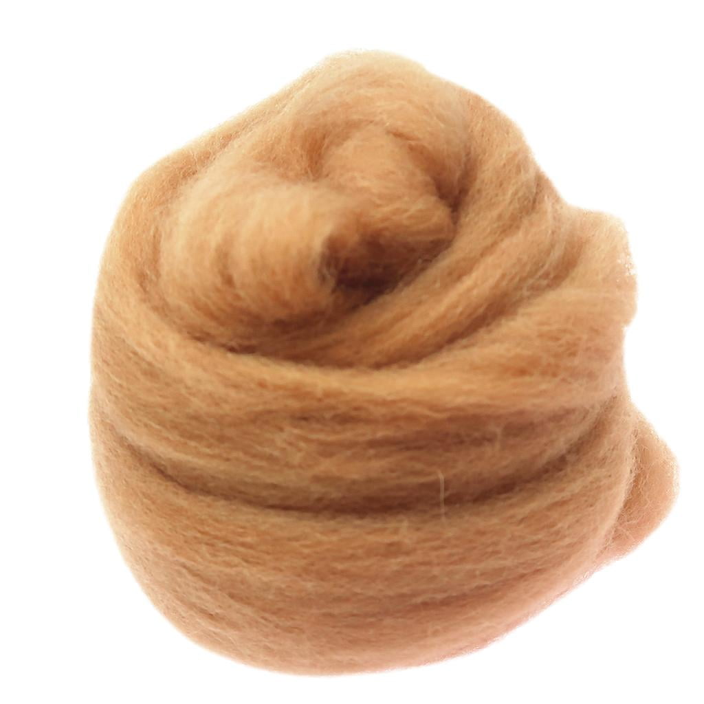 Brown Baoblaze 10g Retro Wool Fibre Top Roving for Needle Felting Wet Felting Hand Spinning 