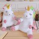 thumbnail image 4 of EeaseMX Mochila de unicornio arcoíris con dibujos animados, monedero, peluche decorativo, mochila escolar blanca para niñas pequeñas., 4 of 7