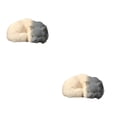 thumbnail image 3 of Bewildely Amplia aplicación Gatos durmientes realistas para varios escenarios Emulación linda Gato respirante durmiente blanco blanco 2Conjunto, 3 of 6