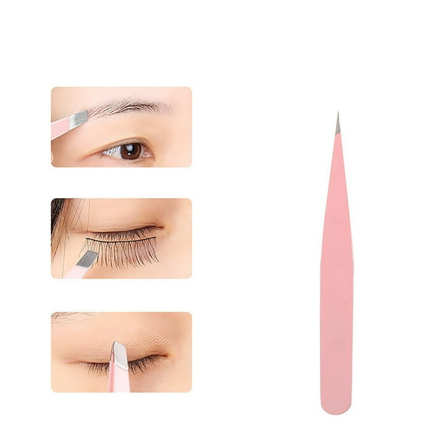 Outils de Beauté Pinces à Sourcils en Acier Inoxydable Ensemble de Pinces à Sourcils Pinces à Sourcils Plates Pointues Pinces à Sourcils Épiler Pinces à Barbe, Outils de Beauté pour Femmes
