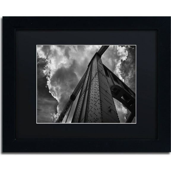 Trademark Fine Art "Andy Warhol Bridge" Canvas Art by Jason Shaffer, Black Matte, Black Frame
