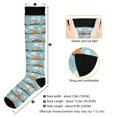 thumbnail image 3 of FORMRS Womens Knee High Socks Casual Long Thick Travel Daily Wear, 2 Pairs, Cartoon Train Pattern, 3 of 6
