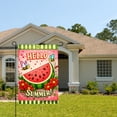 thumbnail image 2 of Amhnf Hello Summer Watermelon Garden Flag With Bees And Flowers For Home Outdoor Garden Yard Decor 12x18 inch, 2 of 5