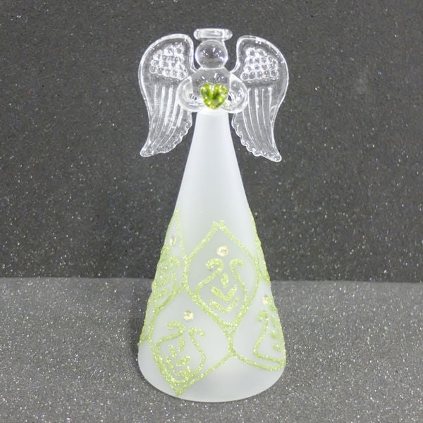 6-inch Glass Birthstone Color Changing Angel Figurine in August ...