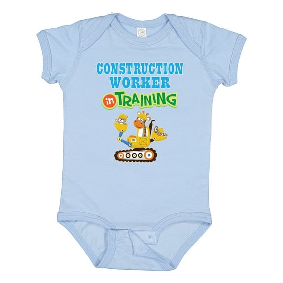 Inktastic Construction Worker in Training Boys or Girls Baby Bodysuit