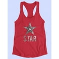 thumbnail image 3 of Star Sketch Noise Drawing Racerback Tank Women -Image by Shutterstock, Female Small, 3 of 4