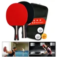 thumbnail image 2 of Table tennis paddle professional training 2 bat 3 ball table tennis racket set package 2 players for beginners training competit Long handle, 2 of 6