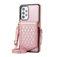 thumbnail image 2 of Nalacover Back Mirror Flip Case for Samsung A52, Wallet Case Crossbody PU Leather with Card Holder Kickstand Phone Case Detachable Shoulder Strap Handbag for Samsung Galaxy A52, Rosegold, 2 of 13