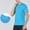Sky Blue, variant on Dianli Activewear Running Men's Solid Color Stretch Short Sleeve Round Neck Performance Top Casual Fashion Elastic Breathable Quick-Dry Slim-Fit Running Fitness Tee Workout Training