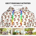 thumbnail image 4 of Honeii Mushroom Pattern Womens Oversized Hoodies Long Sleeve Sweatshirts Pullover Fall Outfits with Pocket-Large, 4 of 7