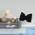 thumbnail image 2 of Adorno de pared de ratán tejido, colgante decorativo, cojín con forma de lazo, suave y artesanal, ideal para sala de estar, dormitorio u oficina., 2 of 8